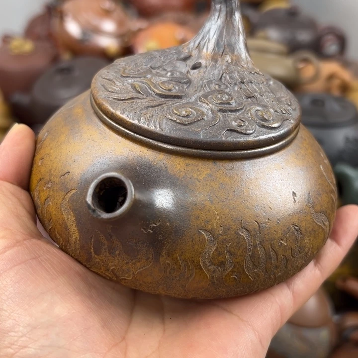 茶壶紫砂嘴巴微微瑕