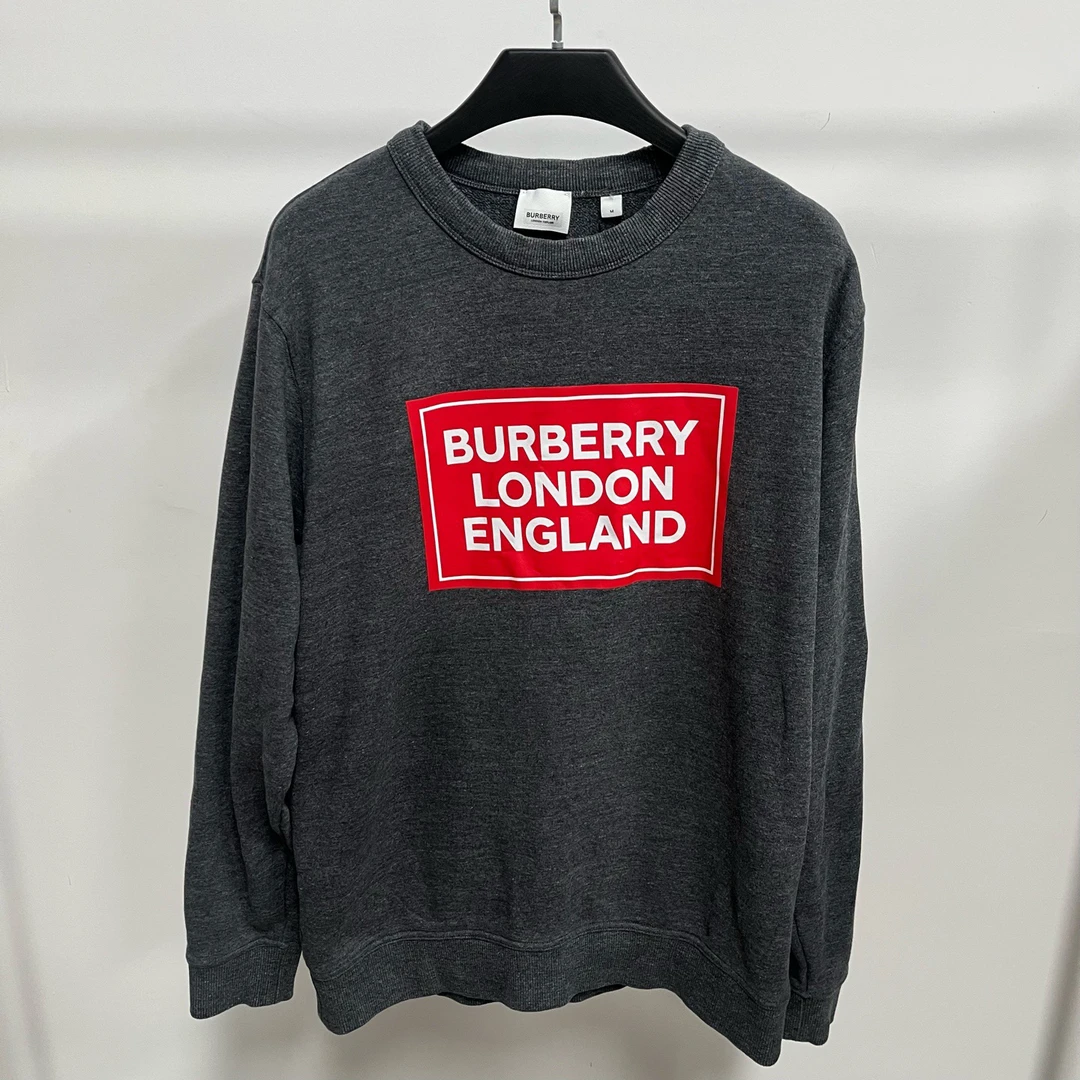 未使用 BURBERRY/博柏利 灰色胸口字母卫衣/259253