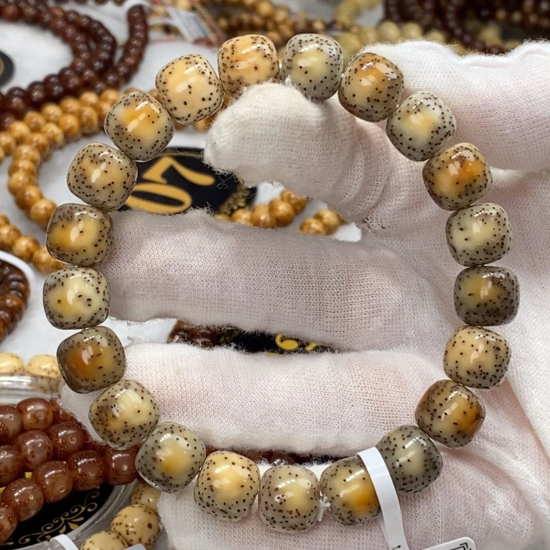 星月菩提手串11/10火烧云果冻半壁双留白