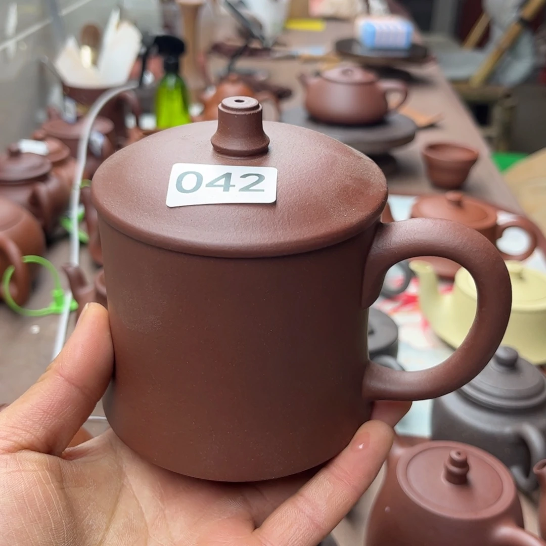 紫砂茶壶紫泥盖杯400左右瑕疵