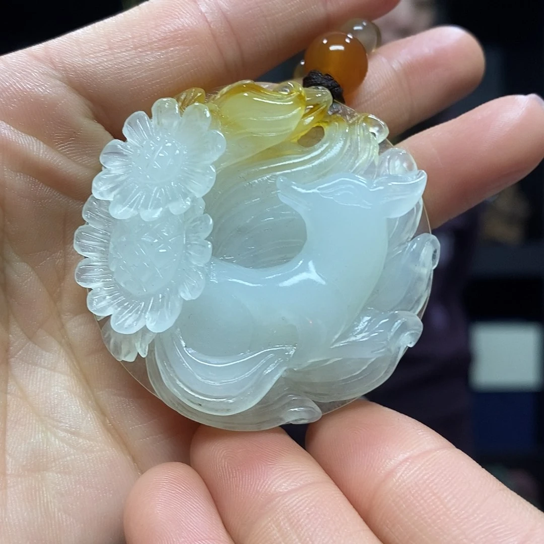 未镶嵌岫玉挂件吊坠