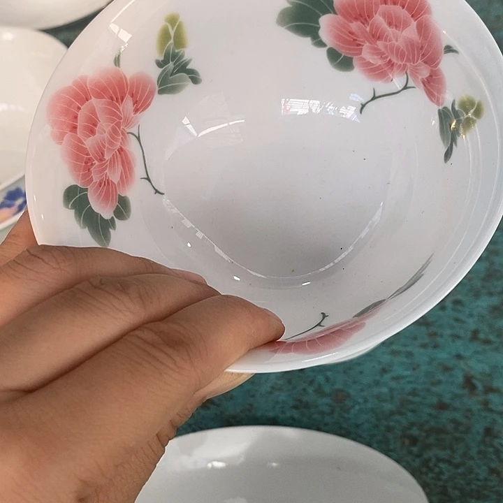 摆件?***风5寸芙蓉花米饭碗拍一发二