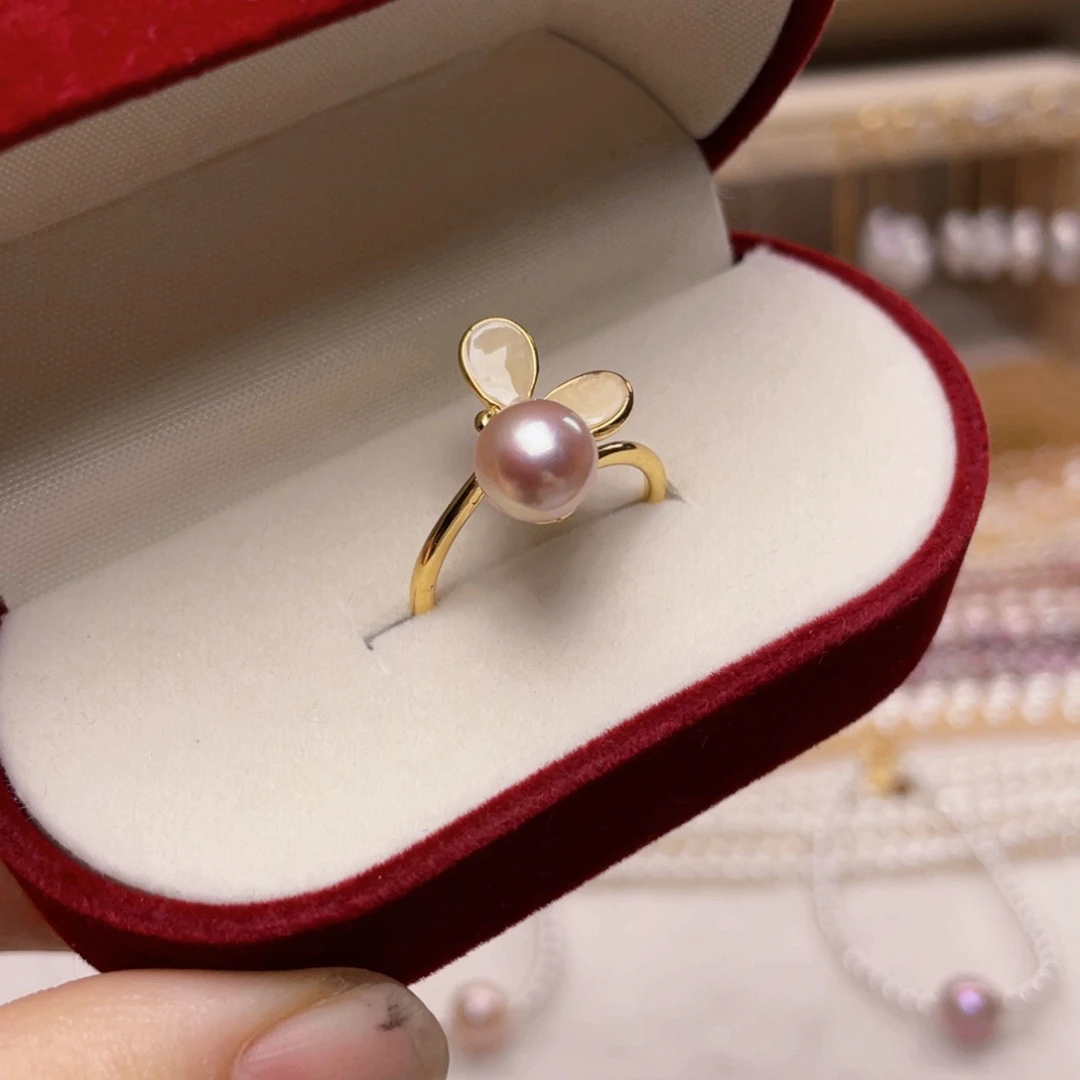 银S925镶嵌淡水珍珠珍珠首饰