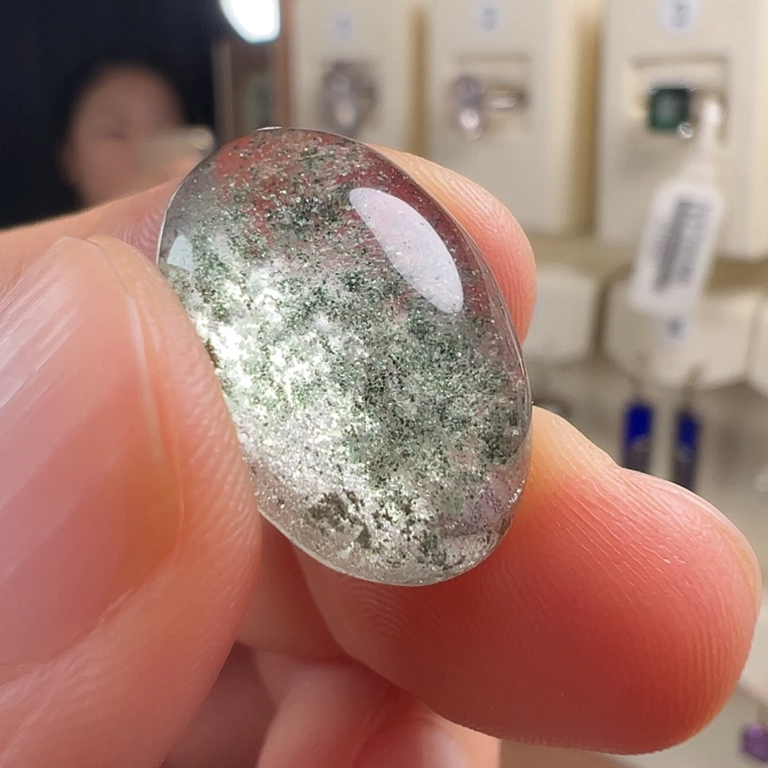 未镶嵌颈饰水晶天然绿幽灵水晶