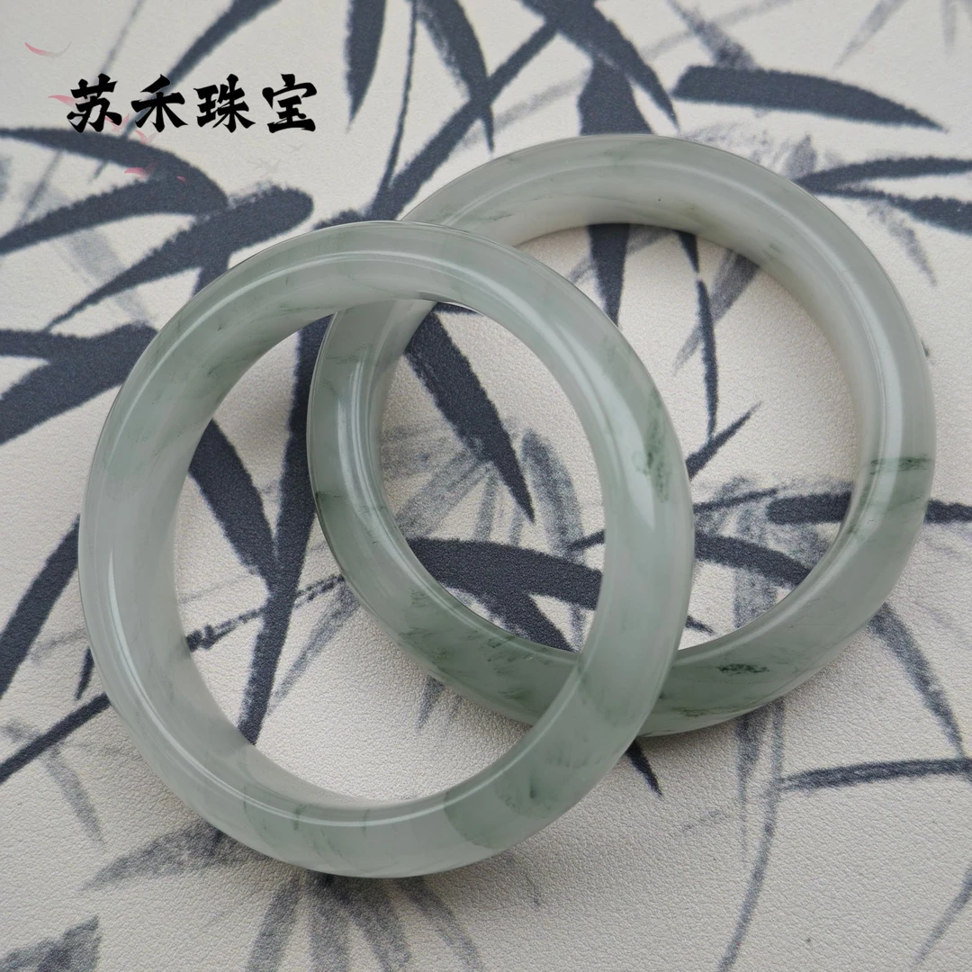 【苏禾珠宝】天然玉石手镯拍一发一随机发（圈口随机）