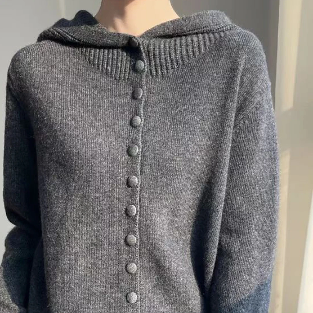 直播间同价【连帽】针织秋款厚款连帽开衫