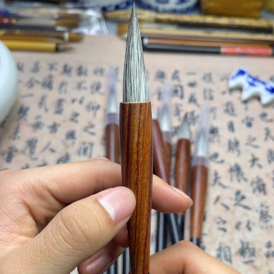 单支一级白尖雪狐毛笔