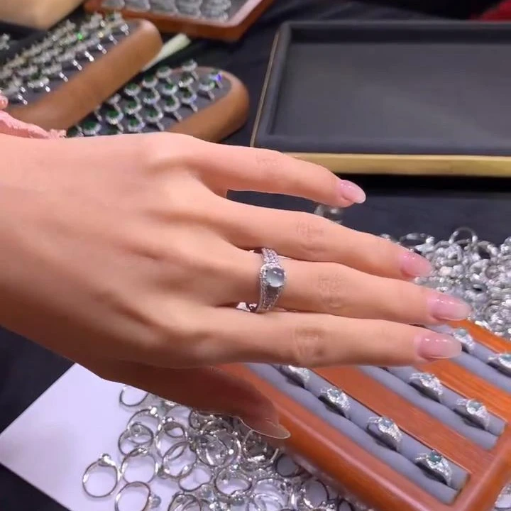 【逍遥严选】天然A货翡翠蛋面戒指*6968/21/多样性发/1件