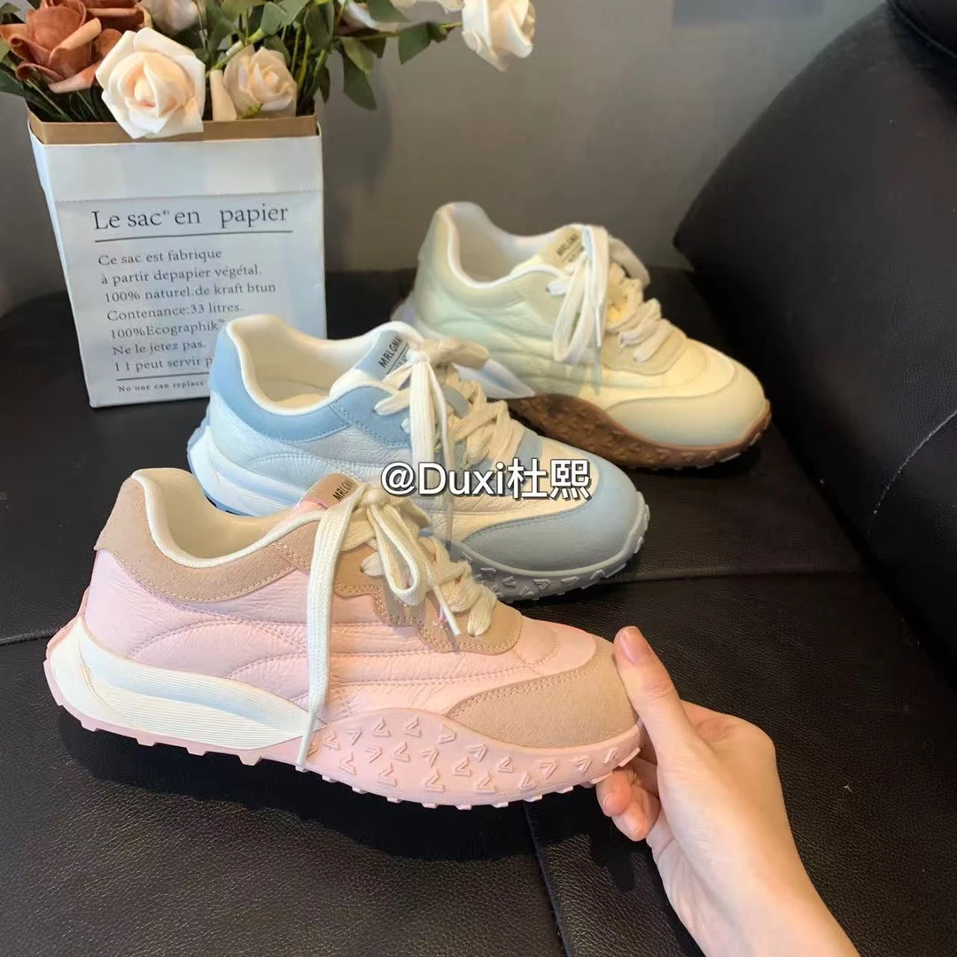 duxi/杜熙2026春季新款时尚百搭休闲运动德训清新简约纯色阿甘鞋