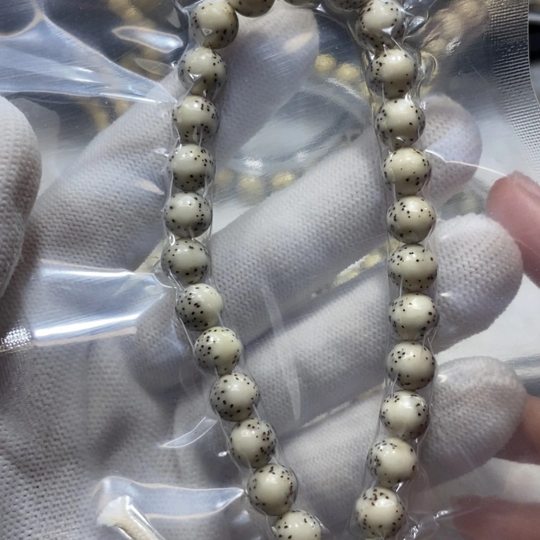 手串星月菩提石玉骨瓷白8圆