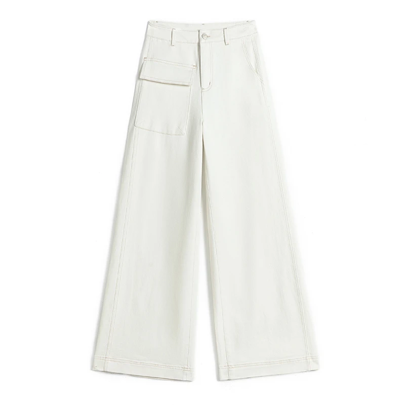 春季新款A版阔腿裤时尚百搭休闲裤小众设计师款裤子63201