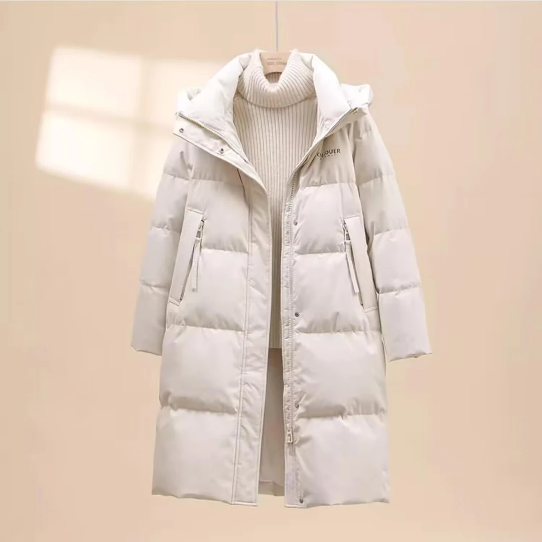 品新颖雅鹿羽时尚宽松羽绒棉服女中长款2025冬季新款洋气加厚外套