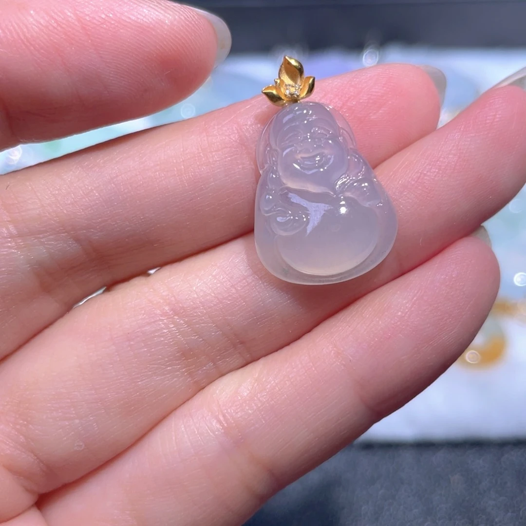 翡翠18K金镶嵌颈饰翡翠