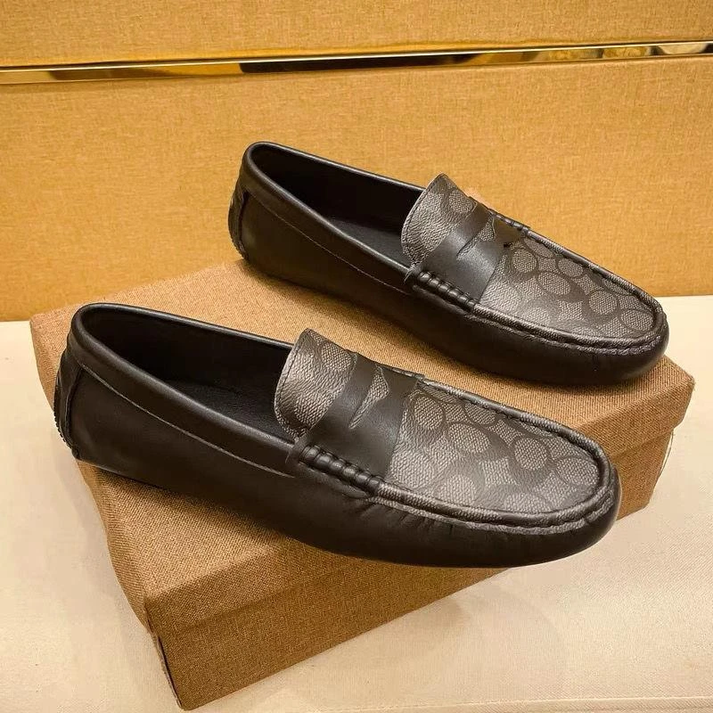 2025春夏新款百搭休闲豆豆鞋高端潮流男士鞋一脚蹬懒人休闲乐福鞋