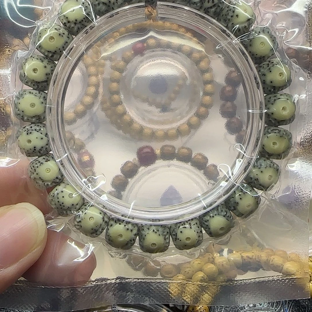 手串星月菩提10*9手工雕刻凤眼