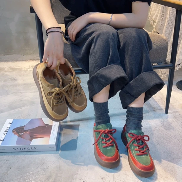 （再见时光）国风DIY休闲手工鞋