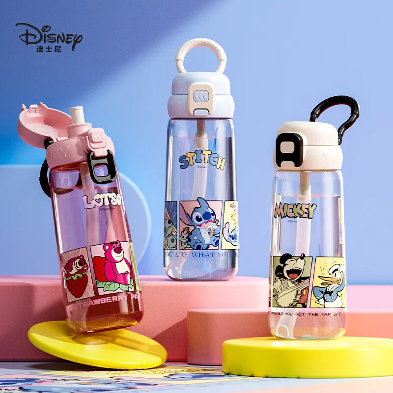 Disney/迪士尼学生可爱直饮杯户外运动吸管杯防摔防漏网红塑料杯