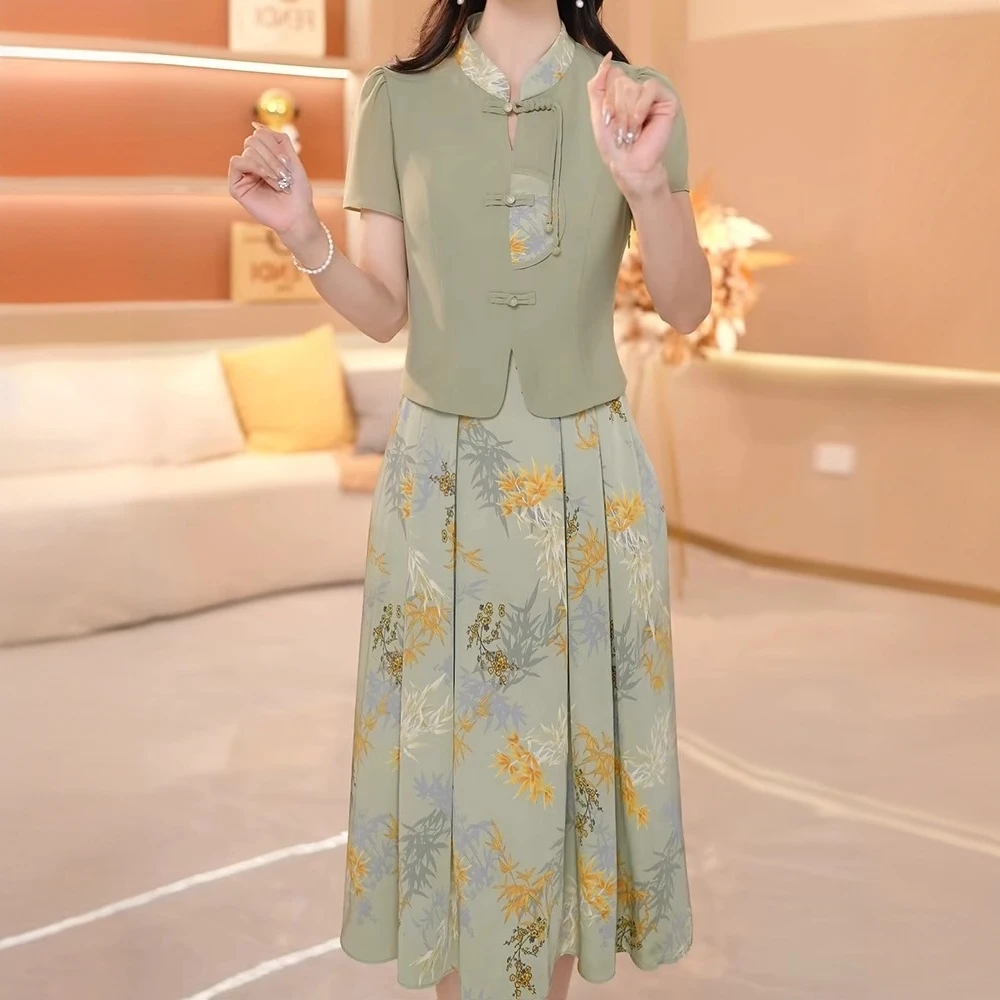 迷苏新中式国风连衣裙2025新款女夏十三行爆款贵夫人品牌改良旗袍