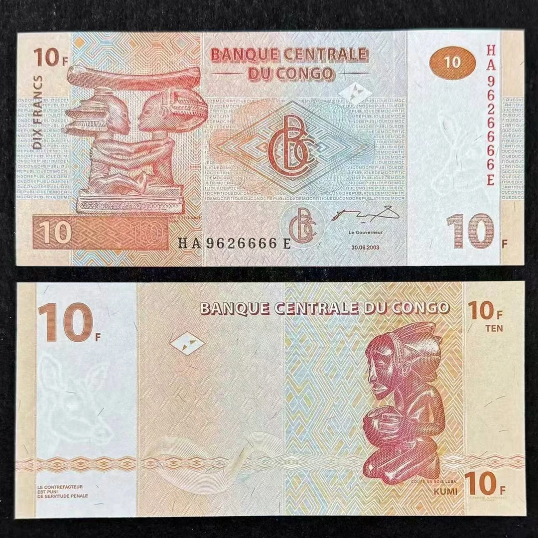 【非洲】民主刚果共和国200法郎 外国钱币纸币 世界各国货币 全新
