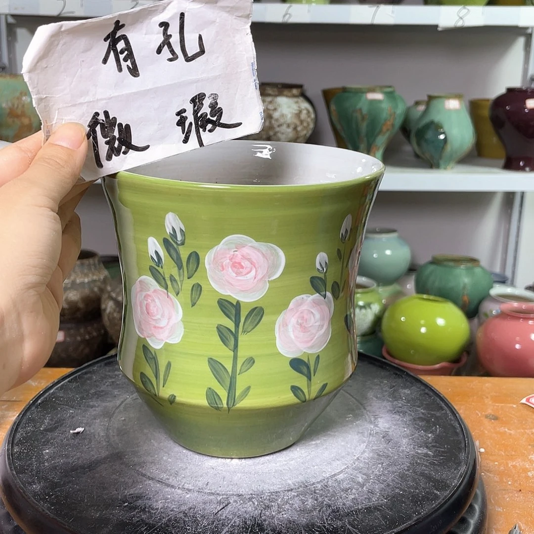 景德镇陶瓷花盆微瑕