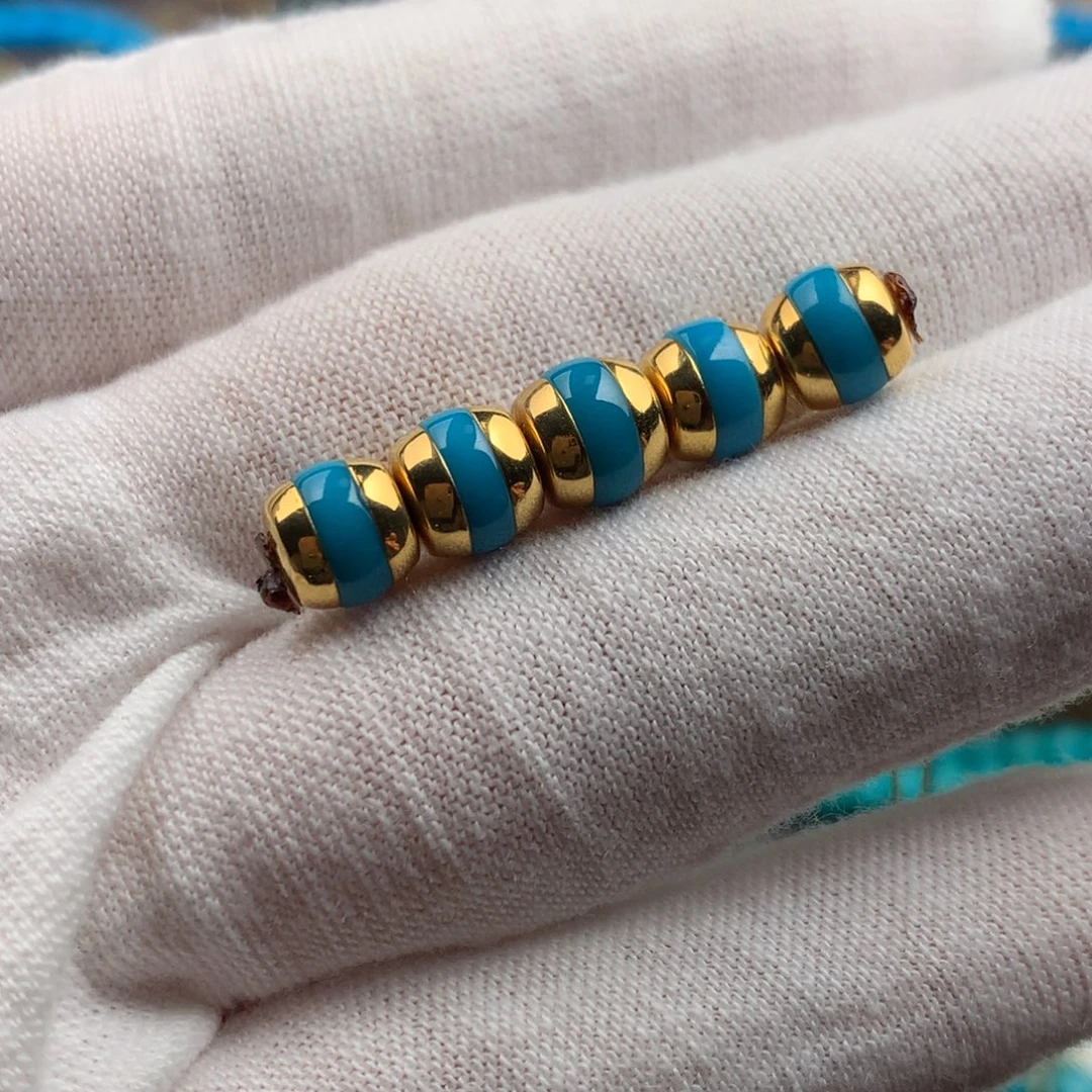 绿松石18K金镶嵌绿松石6.6mm