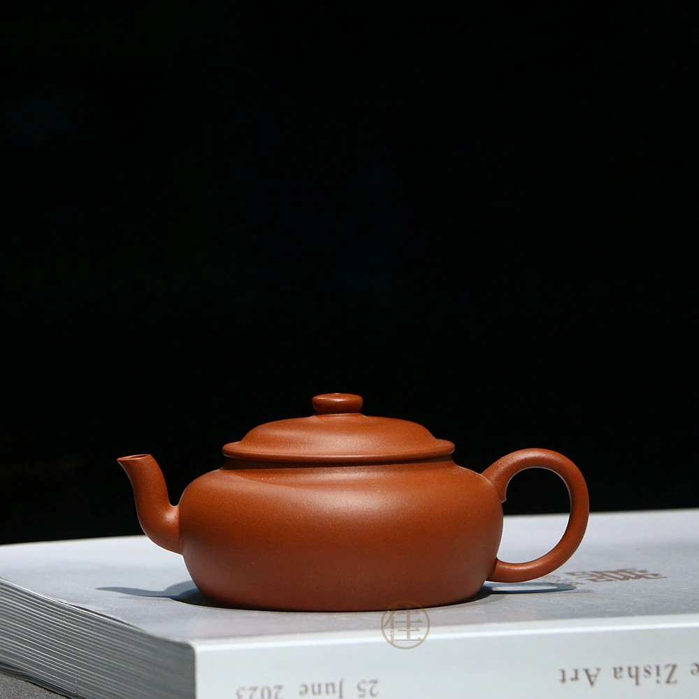 吃茶乐土-全手工 旭帽 郭君伟 原矿红泥全砂 130毫升 宜兴紫砂壶