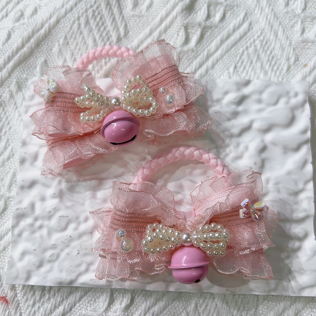 003可爱少女DIY蝴蝶结夹子手机饰品
