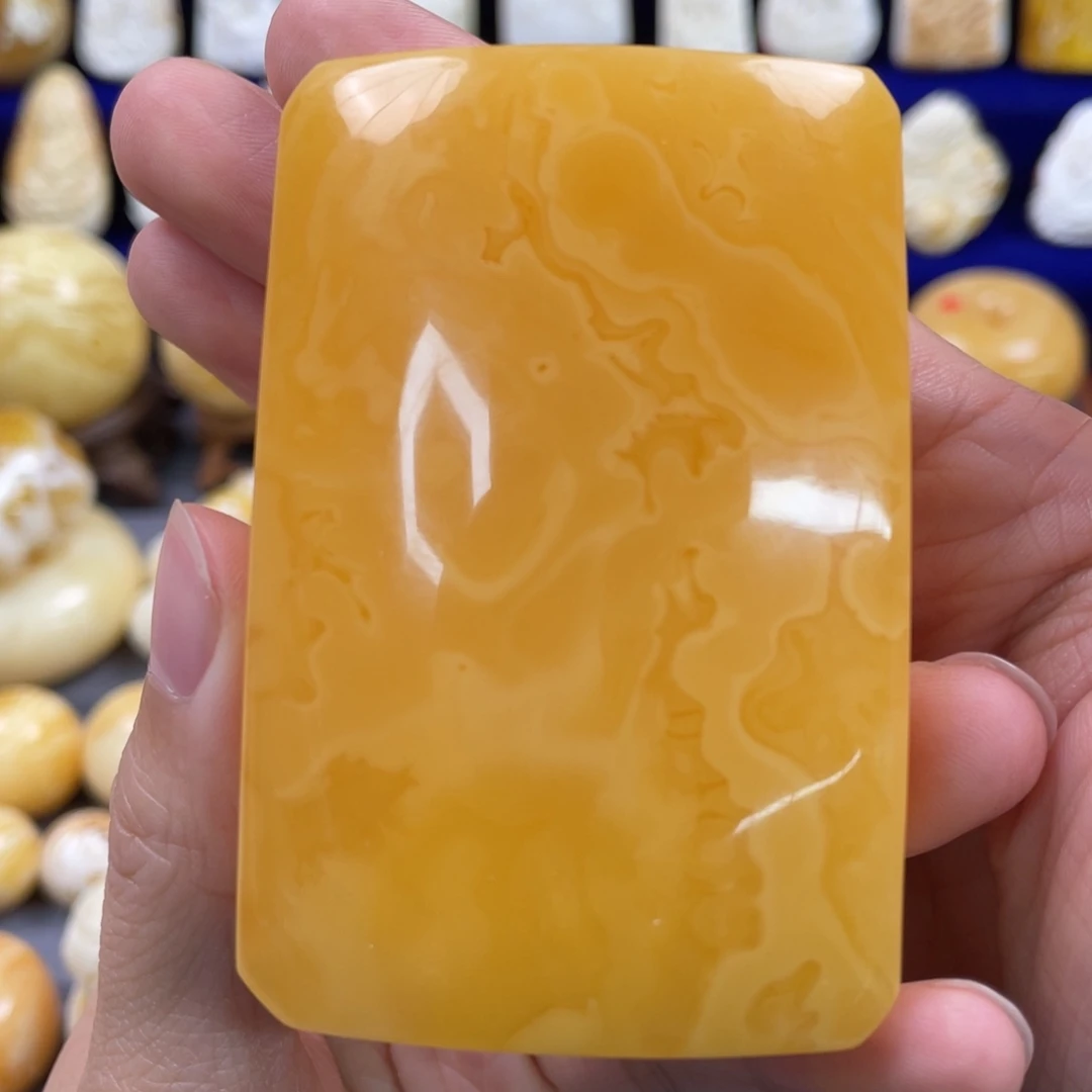 蜜蜡裸石未镶嵌琥珀蜜蜡牌子吊坠