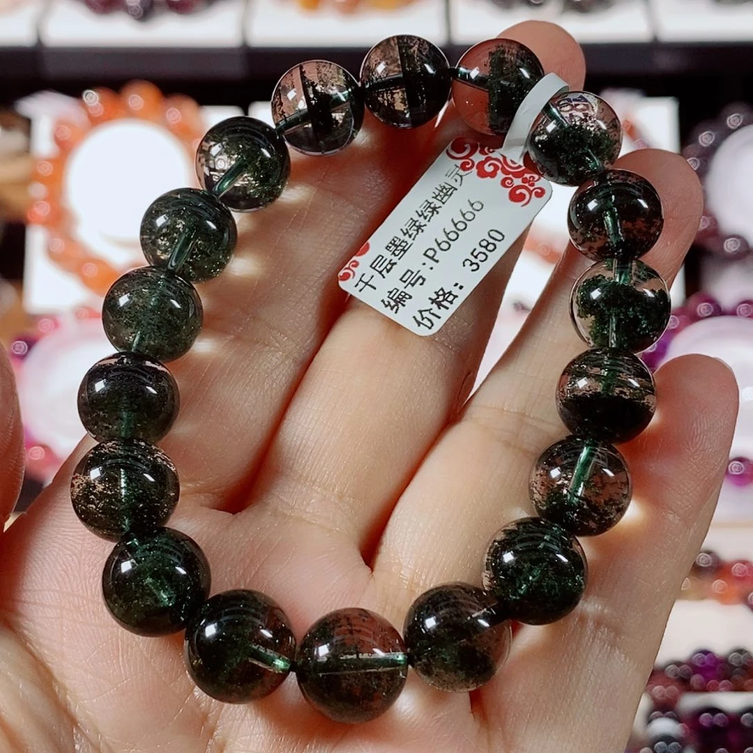 水晶手链未镶嵌千层绿幽灵