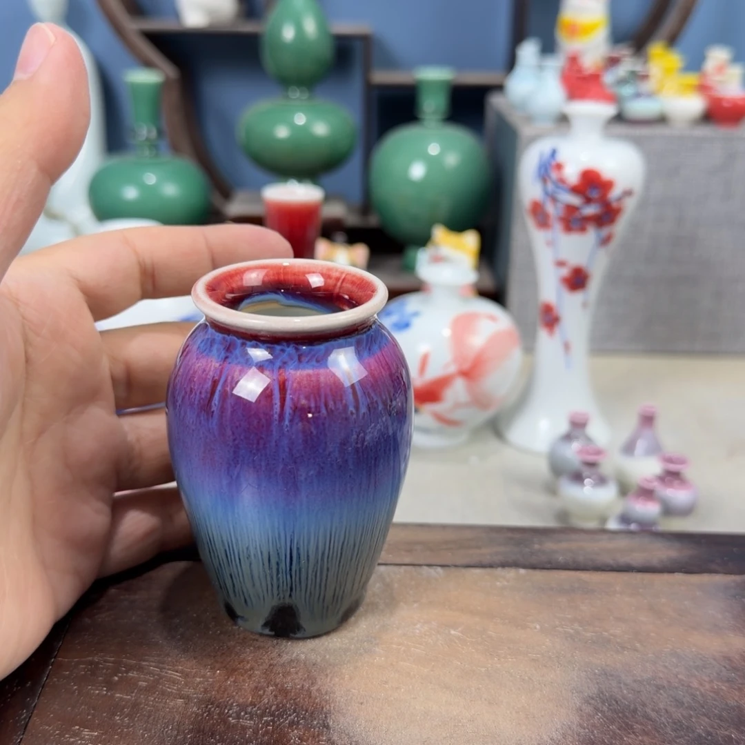 陶瓷手工小花器摆件