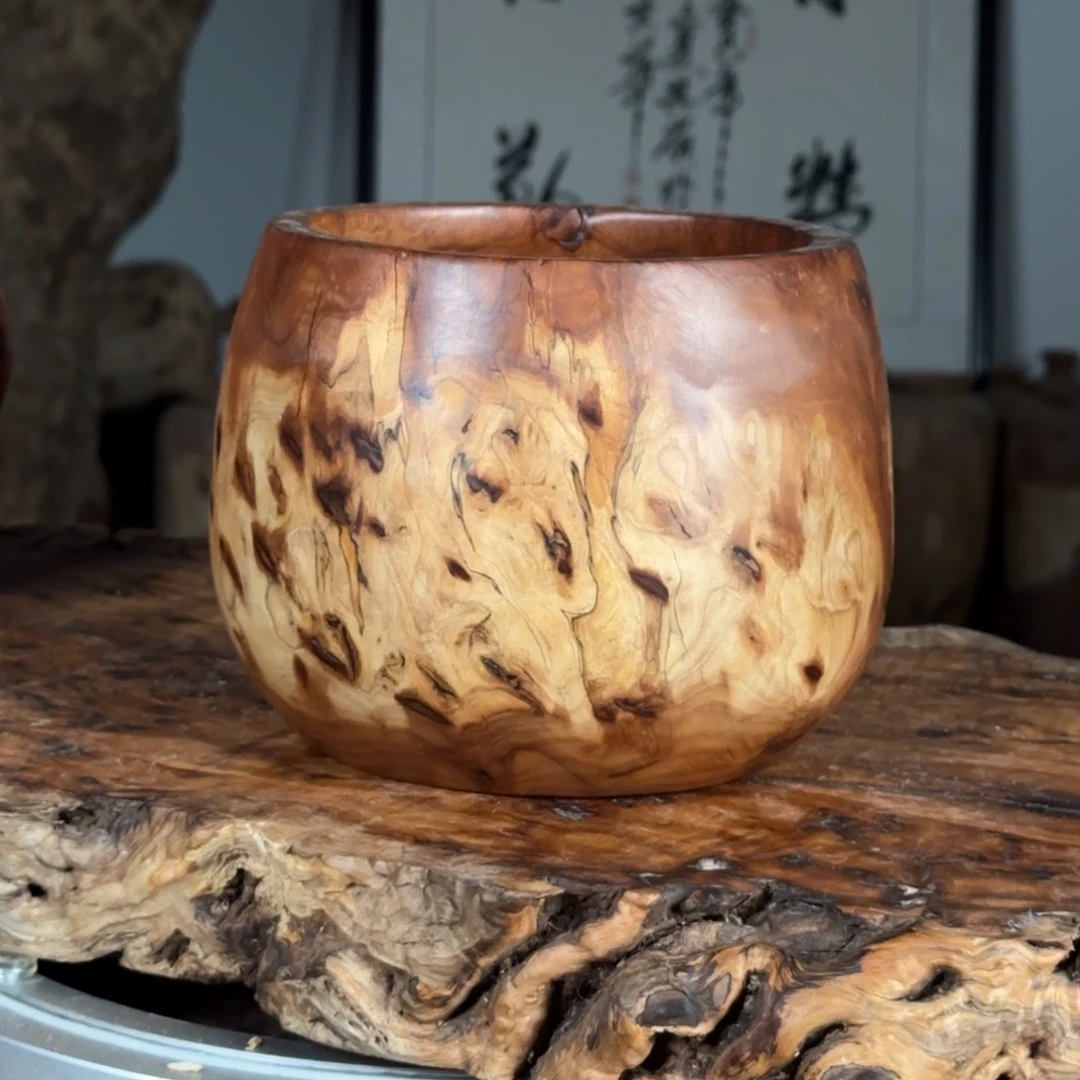 百年鸡心枣木聚宝盆（直径19）