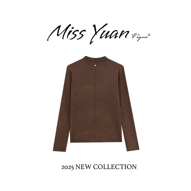 M.Y媛总 2025秋冬季新款长袖时尚百搭毛针织打底衫MY2659S