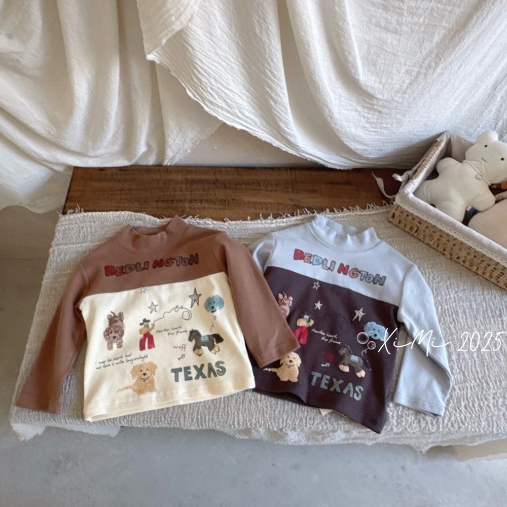 熙秋季新款打底衫儿童套装