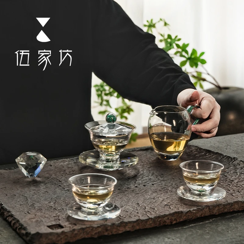 伍家坊雅悟堂翠微套组中式简约茶道器具耐热防烫高档茶具手工