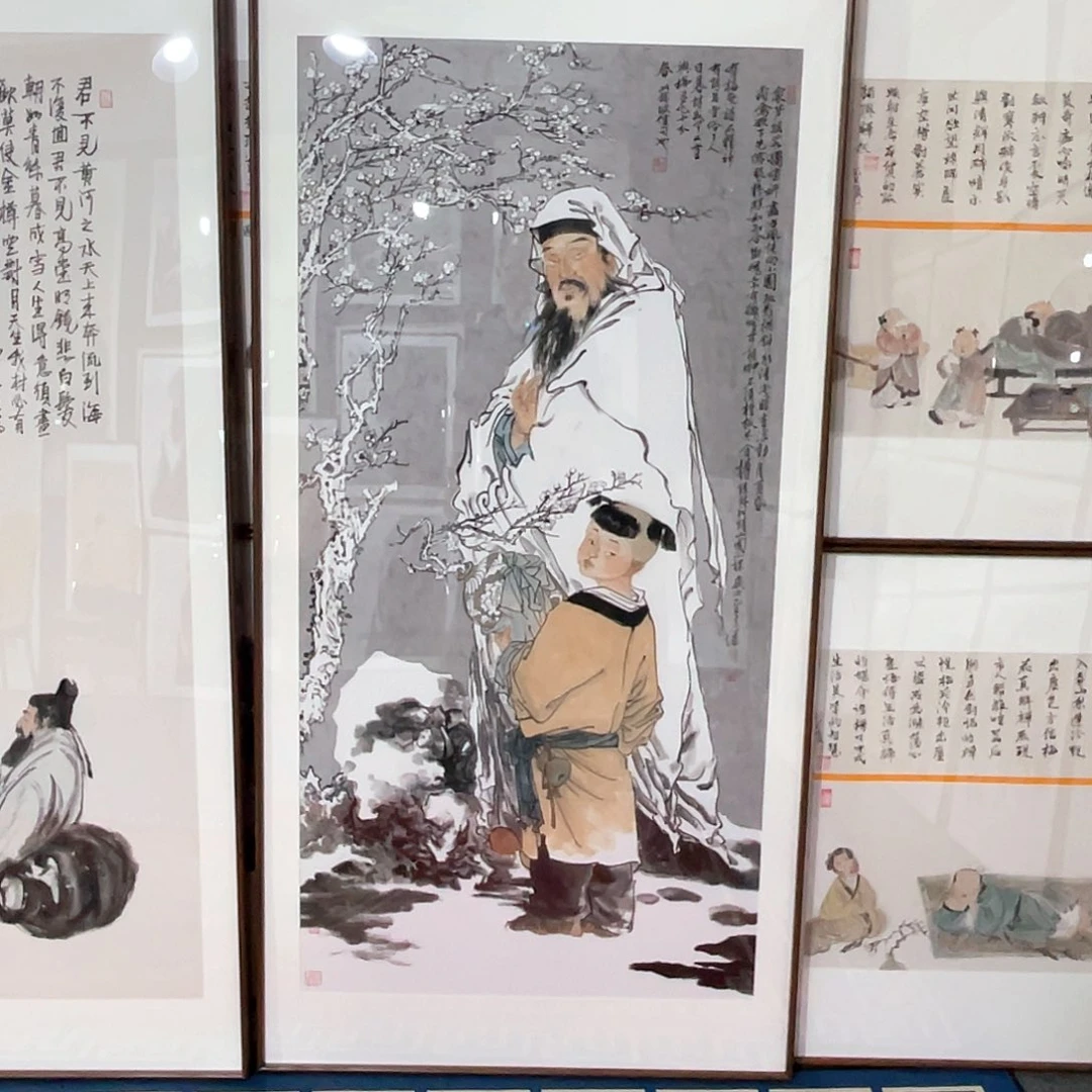 国画手绘画作品带框80/160