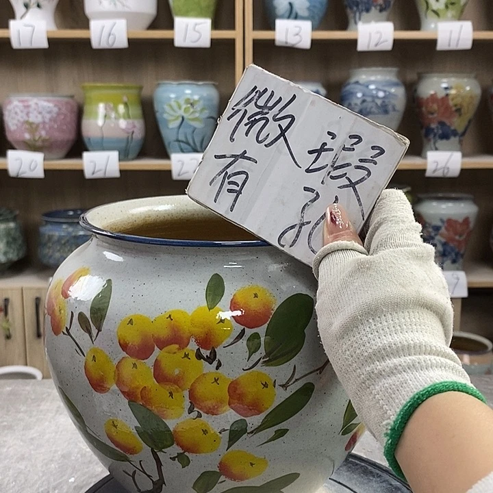 缸13xc景德镇陶瓷花盆