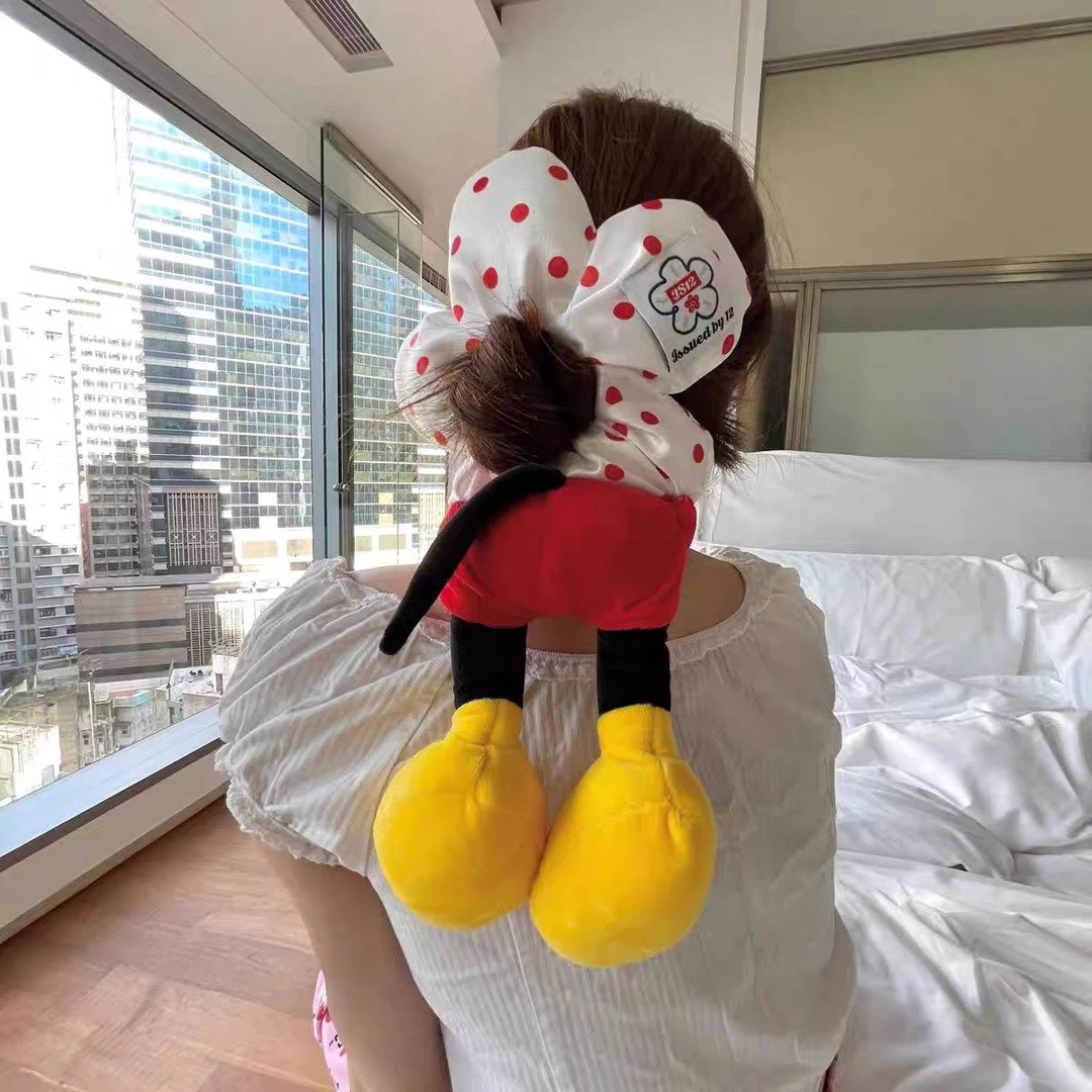 头绳屁屁发圈大肠圈可爱毛绒丸子头米奇花朵波点扎头绳发饰女