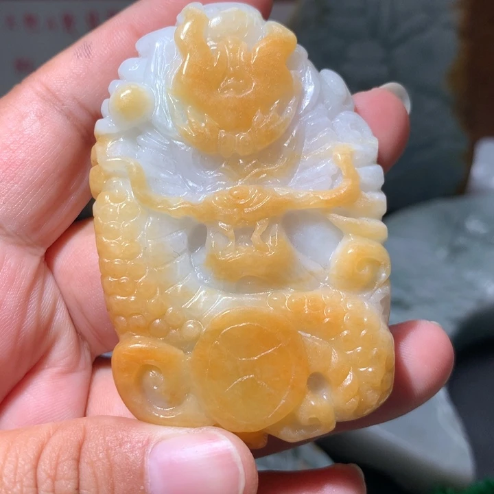 翡翠未镶嵌颈饰保真天然A货翡翠