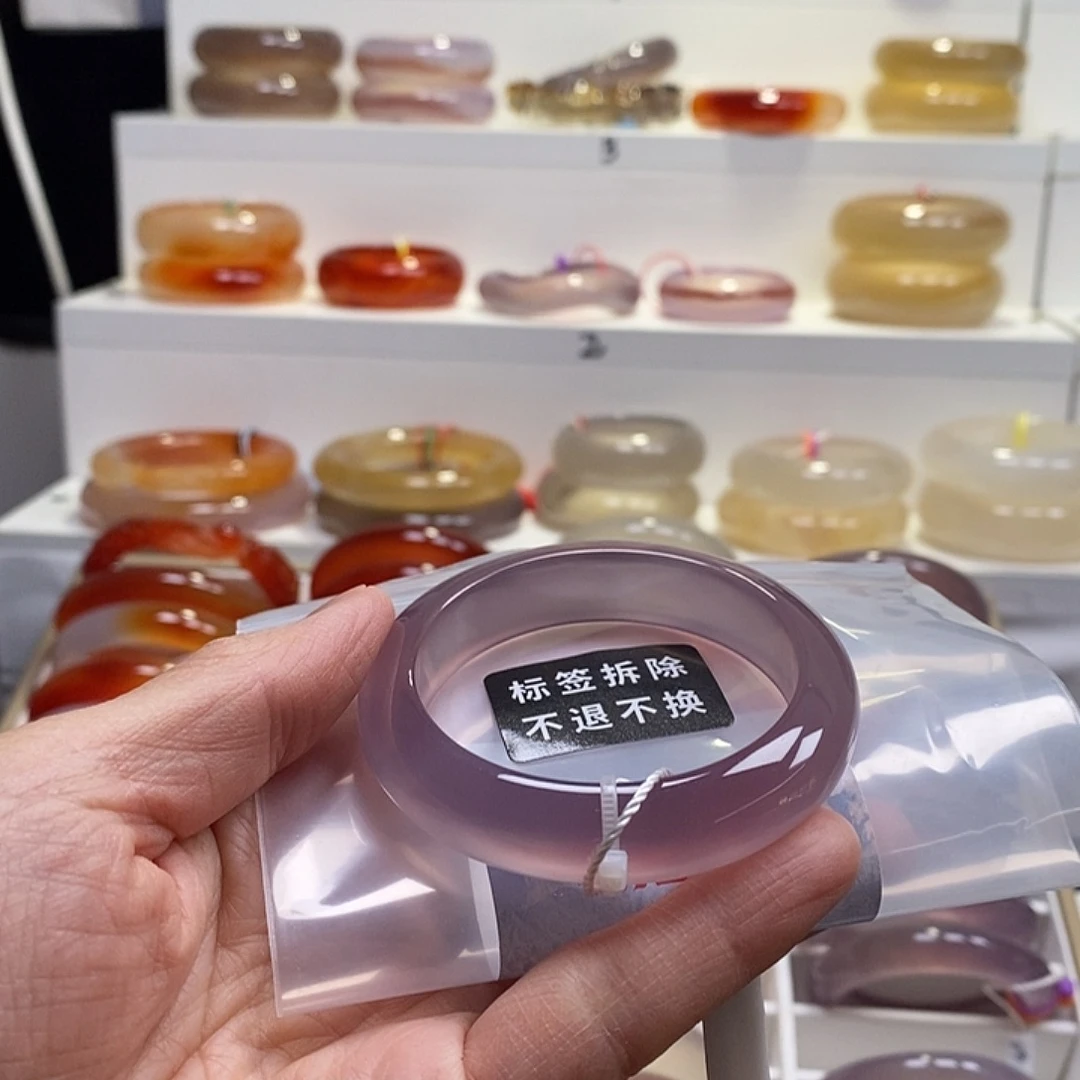 *****玛瑙/玉髓未镶嵌手镯天然纹理雾