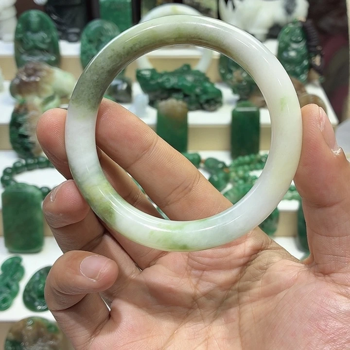 独山玉未镶嵌手镯56圈口