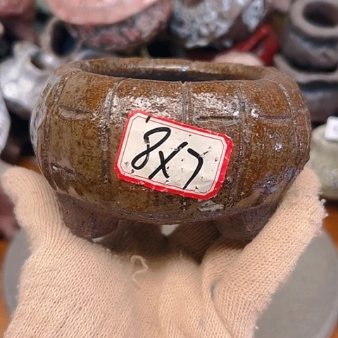 粗陶花盆手工花盆制作