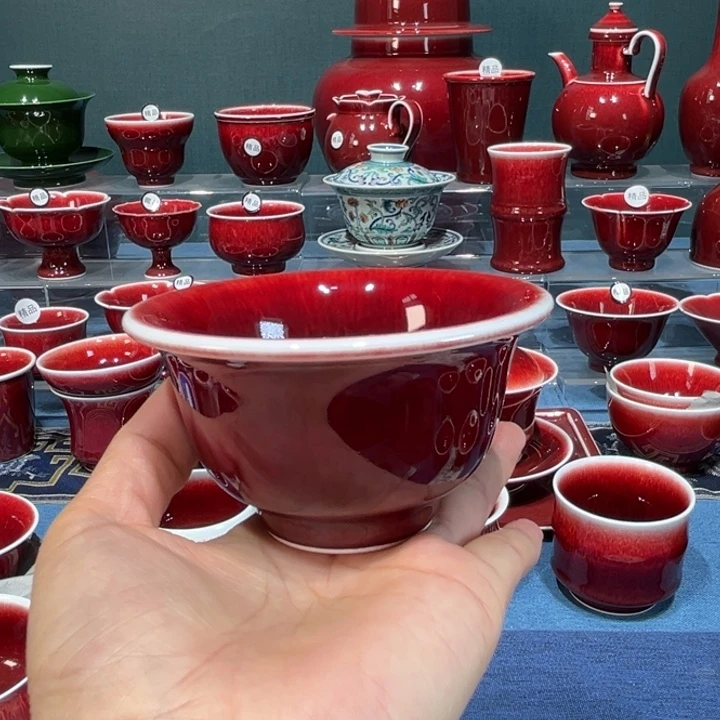 景德镇陶瓷浅行窑压手杯