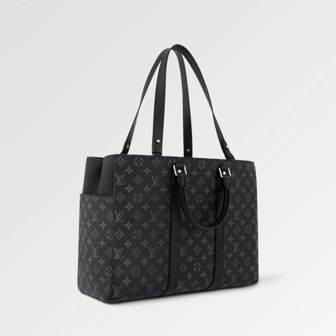 99新 LouisVuitton/路易威登 Sac plat黑武士tote托特单肩包 F960