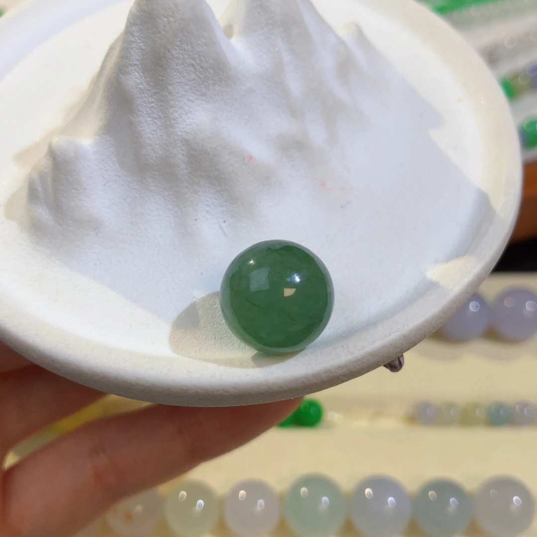 定制翡翠未镶嵌湖水绿 卡12.8 j