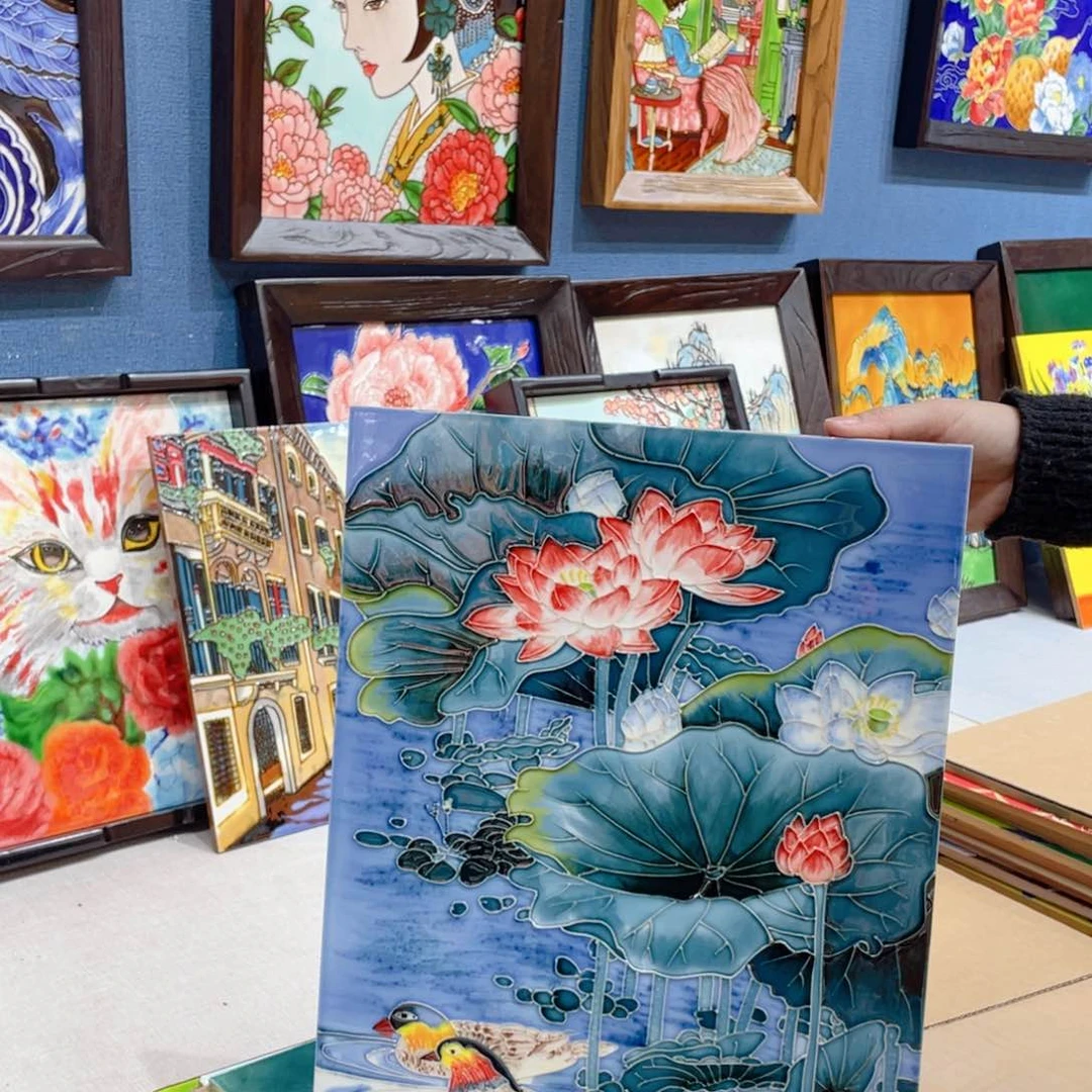 【闪购商品】瓷片大***a荷花单瓷片