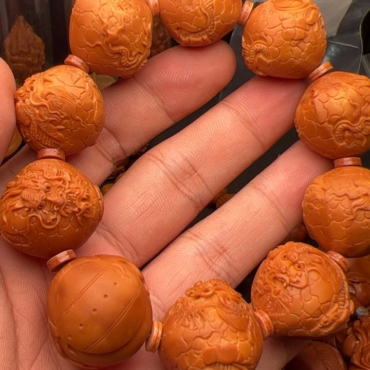 夜***潇手串/手链橄榄核橄榄核雕刻的作品