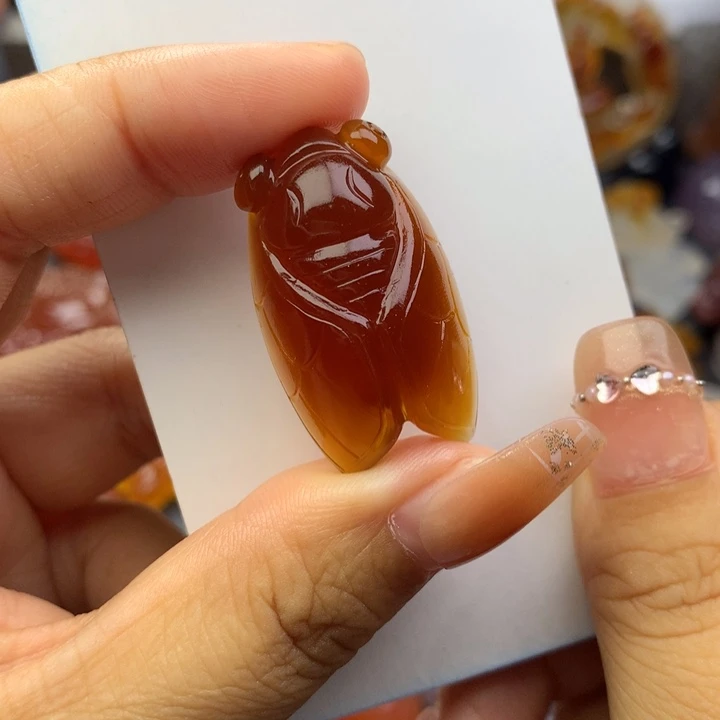 青***柠玛瑙/玉髓颈饰未镶嵌