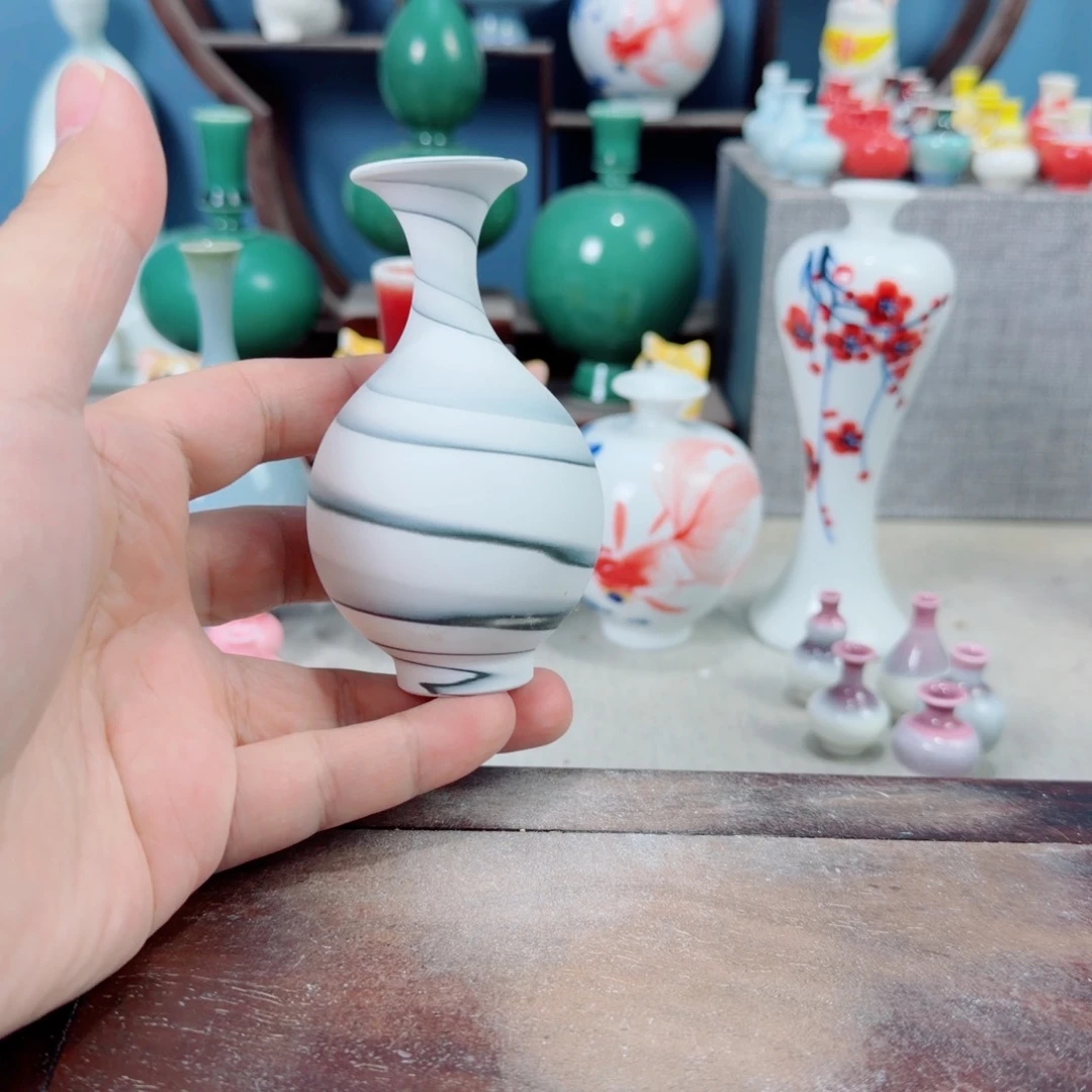 陶瓷手工小花器摆件