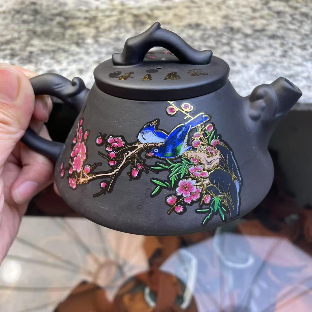 【闪购商品】老紫泥喜上眉梢变色凤鸣壶