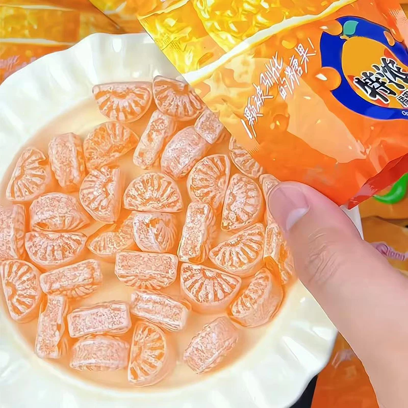 【特浓3D橘瓣糖】桔片糖桔子造型网红糖果汁添加量≥30%硬糖果小